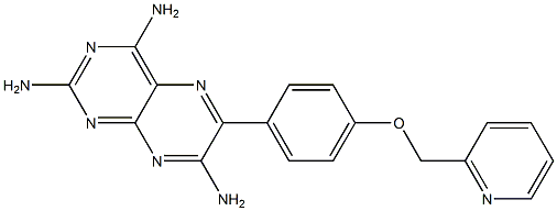 6-[4-[(2-Pyridinyl)methoxy]phenyl]-2,4,7-pteridinetriamine Struktur