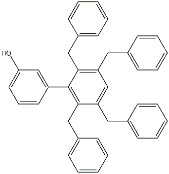 3-(2,3,5,6-Tetrabenzylphenyl)phenol Struktur