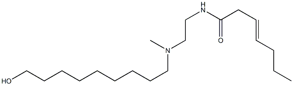 N-[2-[N-(9-Hydroxynonyl)-N-methylamino]ethyl]-3-heptenamide Struktur