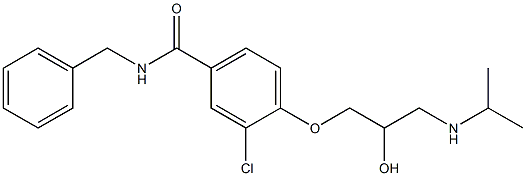 1-[4-[Benzylcarbamoyl]-2-chlorophenoxy]-3-[isopropylamino]-2-propanol Struktur