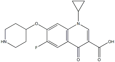 7-[4-Piperidinyloxy]-1-cyclopropyl-6-fluoro-1,4-dihydro-4-oxoquinoline-3-carboxylic acid Struktur