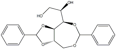 1-O,4-O:2-O,3-O-Dibenzylidene-D-glucitol Struktur