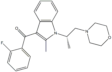 1-[(S)-1-Methyl-2-morpholinoethyl]-2-methyl-3-(2-fluorobenzoyl)-1H-indole Struktur