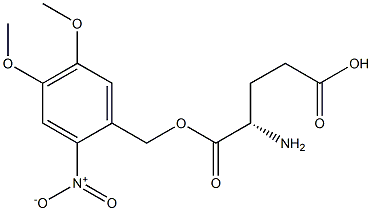 Glutamic acid 1-(2-nitro-4,5-dimethoxybenzyl) ester Struktur