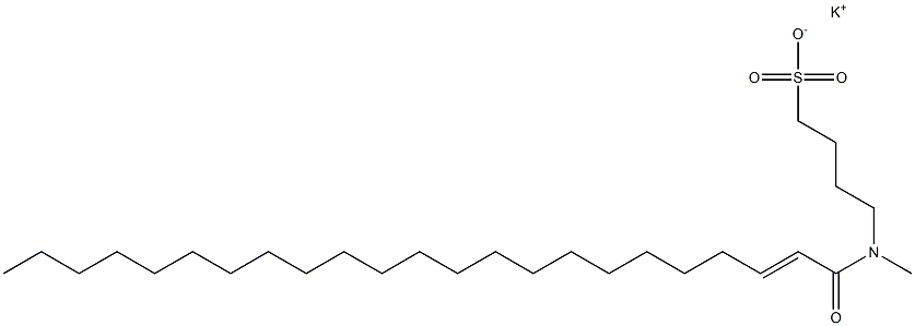 4-[N-(1-Oxo-2-tricosen-1-yl)-N-methylamino]-1-butanesulfonic acid potassium salt Struktur