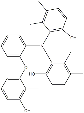 N,N-Bis(6-hydroxy-2,3-dimethylphenyl)-2-(3-hydroxy-2-methylphenoxy)benzenamine Struktur