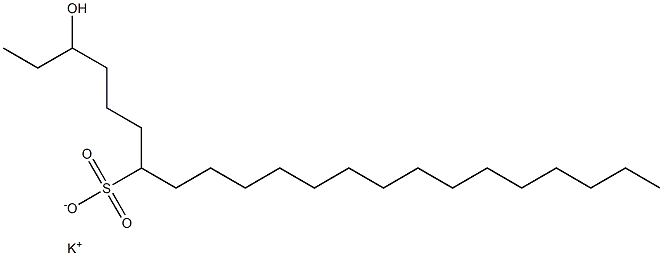 3-Hydroxydocosane-7-sulfonic acid potassium salt Struktur