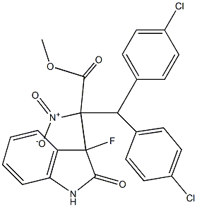 2,3-Dihydro-2-oxo-3-fluoro-1H-indole-3-propanoic acid methyl ester Struktur