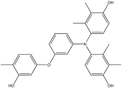 N,N-Bis(4-hydroxy-2,3-dimethylphenyl)-3-(3-hydroxy-4-methylphenoxy)benzenamine Struktur