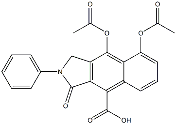 2,3-Dihydro-2-phenyl-4,5-diacetoxy-1-oxo-1H-benz[f]isoindole-9-carboxylic acid Struktur