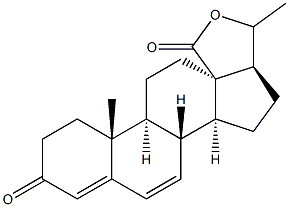 20-Hydroxy-3-oxopregna-4,6-dien-18-oic acid 18,20-lactone Struktur