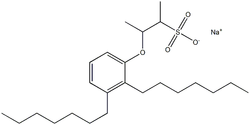 3-(2,3-Diheptylphenoxy)butane-2-sulfonic acid sodium salt Struktur