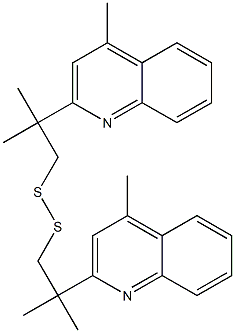 Bis[2-(4-methylquinolin-2-yl)-2-methylpropyl] persulfide Struktur