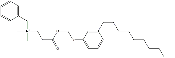 N,N-Dimethyl-N-benzyl-N-[2-[[(3-decylphenyloxy)methyl]oxycarbonyl]ethyl]aminium Struktur