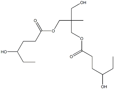 Bis(4-hydroxyhexanoic acid)2-(hydroxymethyl)-2-methyl-1,3-propanediyl ester Struktur