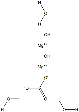 Dimagnesium carbonate dihydroxide trihydrate Struktur