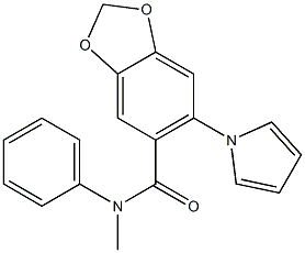 N-Methyl-N-phenyl-6-(1H-pyrrol-1-yl)-1,3-benzodioxole-5-carboxamide Struktur