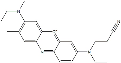 7-[(2-Cyanoethyl)ethylamino]-3-(ethylmethylamino)-2-methylphenoxazin-5-ium Struktur