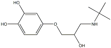 4-(3-tert-Butylamino-2-hydroxypropyloxy)benzene-1,2-diol Struktur