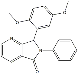 6,7-Dihydro-6-phenyl-7-(2,5-dimethoxyphenyl)-5H-pyrrolo[3,4-b]pyridin-5-one Struktur