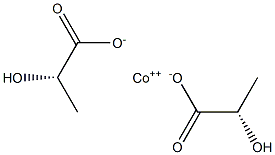 Bis[(S)-2-hydroxypropionic acid] cobalt(II) salt Struktur