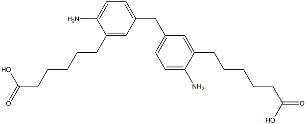 5,5'-Methylenebis(2-aminobenzenehexanoic acid) Struktur