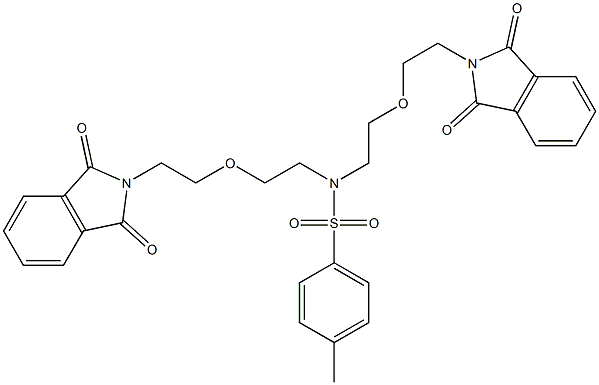 2,2'-[6-(4-Methylphenylsulfonyl)-3,9-dioxa-6-azaundecane-1,11-diyl]bis(isoindoline-1,3-dione) Struktur