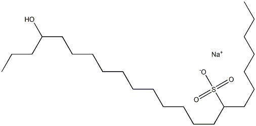 20-Hydroxytricosane-8-sulfonic acid sodium salt Struktur