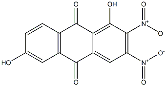 1,6-Dihydroxy-2,3-dinitroanthraquinone Struktur