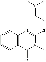 2-[2-(Dimethylamino)ethylthio]-3-ethyl-quinazolin-4(3H)-one Struktur