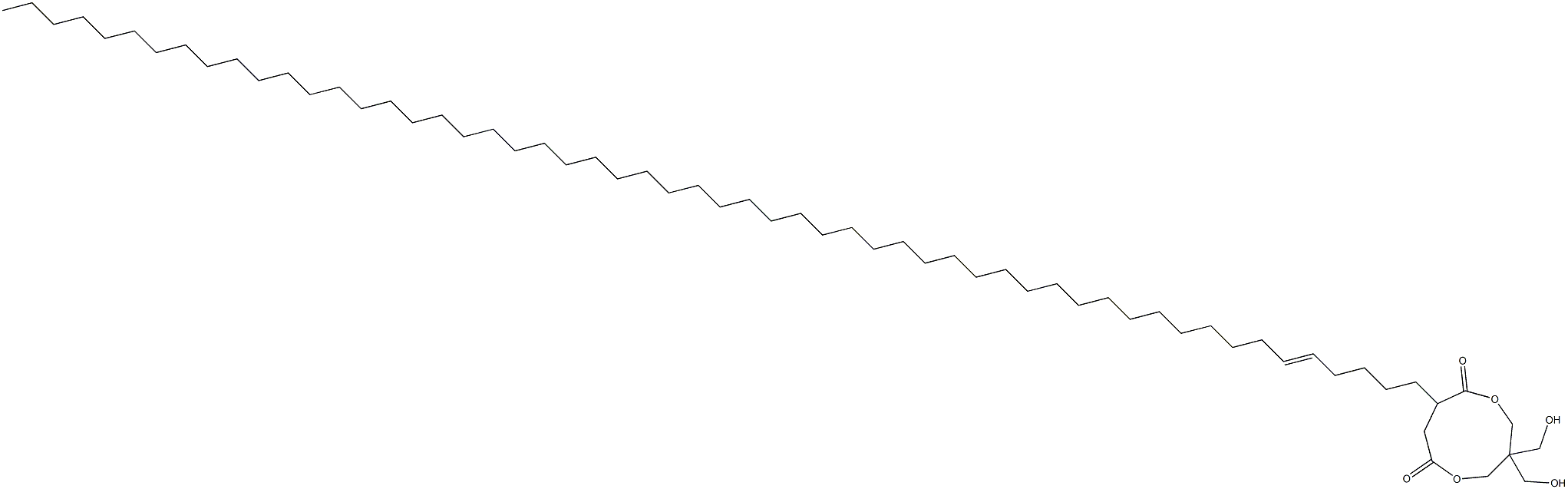 3,3-Bis(hydroxymethyl)-8-(5-hexapentacontenyl)-1,5-dioxacyclononane-6,9-dione Struktur