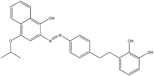 2-[4-[2-(2,3-Dihydroxyphenyl)ethyl]phenylazo]-4-isopropoxy-1-naphthol Struktur