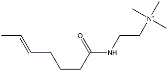 2-(5-Heptenoylamino)-N,N,N-trimethylethanaminium Struktur