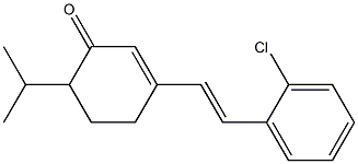 6-Isopropyl-3-[(Z)-2-(2-chlorophenyl)ethenyl]-2-cyclohexen-1-one Struktur