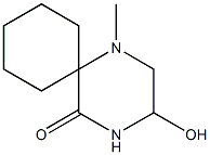 1-Methyl-3-hydroxy-1,4-diazaspiro[5.5]undecan-5-one Struktur