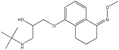 3,4-Dihydro-5-[2-hydroxy-3-(1,1-dimethylethylamino)propoxy]naphthalen-1(2H)-one O-methyl oxime Struktur