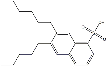 6,7-Dipentyl-1-naphthalenesulfonic acid Struktur