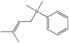 3-Methyl-2-butenylphenyldimethylsilane Struktur