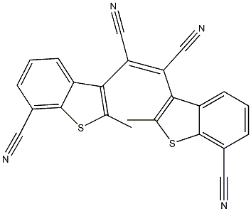 (Z)-2,3-Bis(7-cyano-2-methylbenzo[b]thiophen-3-yl)maleonitrile Struktur