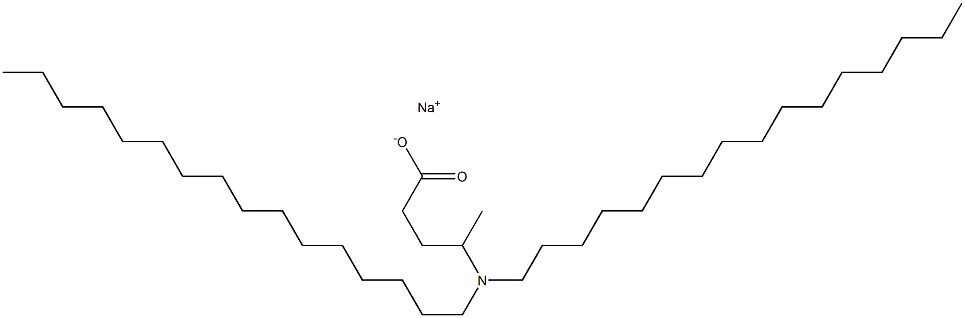 4-(Dihexadecylamino)valeric acid sodium salt Struktur