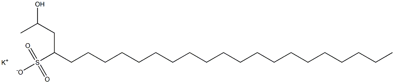 2-Hydroxytetracosane-4-sulfonic acid potassium salt Struktur