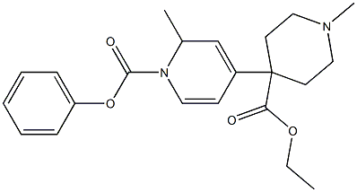 1-Methyl-4-[(1,2-dihydro-1-phenoxycarbonyl-2-methylpyridin)-4-yl]piperidine-4-carboxylic acid ethyl ester Struktur