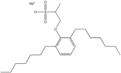 1-(2,6-Diheptylphenoxy)propane-2-sulfonic acid sodium salt Struktur