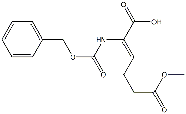 2-[[(Benzyloxy)carbonyl]amino]-2-hexenedioic acid 6-methyl ester Struktur