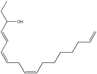 (4E,6Z,9Z)-4,6,9,16-Heptadecatetren-3-ol Struktur