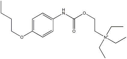 2-[[[(p-Butoxyphenyl)amino]carbonyl]oxy]-N,N,N-triethylethanaminium Struktur