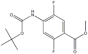 4-(tert-Butoxycarbonylamino)-2,5-difluorobenzoic acid methyl ester Struktur