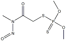 Dithiophosphoric acid O,O-dimethyl S-[(N-methyl-N-nitrosocarbamoyl)methyl] ester Struktur