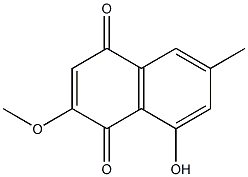 8-Hydroxy-2-methoxy-6-methyl-1,4-naphthoquinone Struktur