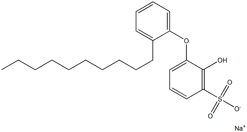 2-Hydroxy-2'-decyl[oxybisbenzene]-3-sulfonic acid sodium salt Struktur